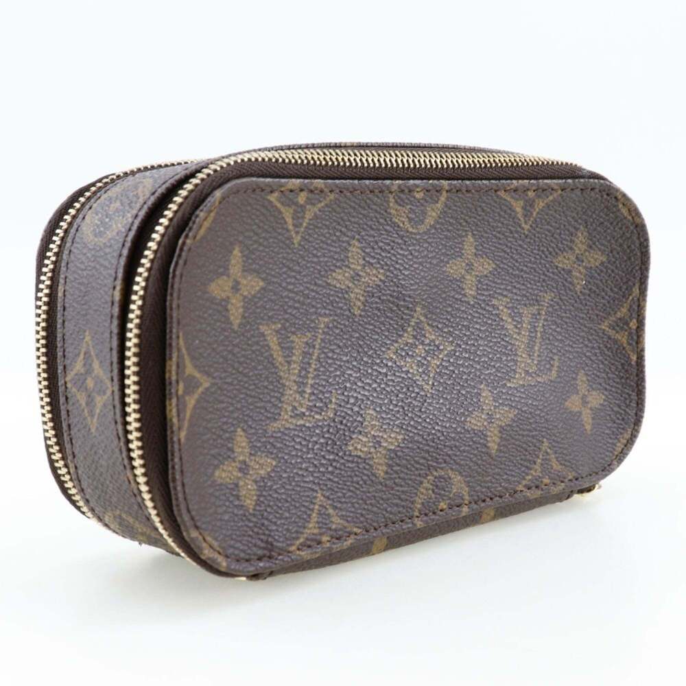 LOUIS VUITTON Authentic Brown Monogram Canvas Pouch - Picture 3 of 12